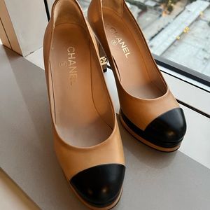 Chanel block heels